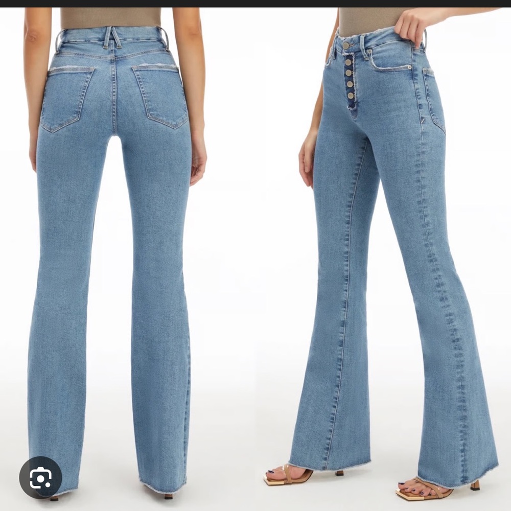 Good American Good Legs Flare Indigo 670 size 8/29